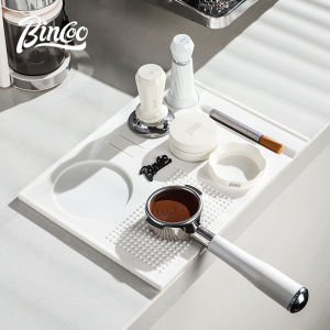 Bincoo Coffee Tamper Set Coffee Machine Handle Pad Coffee Bar Tool Hammer Powder Knocker Bucket Set Coffee Making Accessories 51/58mm Storage Pad