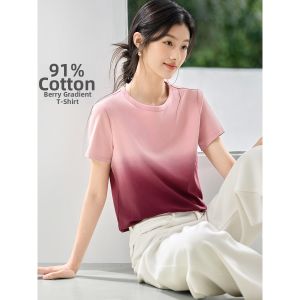 MOHANYIMEI | Summer Gradient Short Sleeve T Shirt