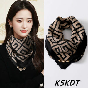 Neck Protector Magnetic Button Scarf Womens Autumn Winter New Cotton Linen Triangle Neck Warmer Square Scarf Silk Scarf Neck Cover