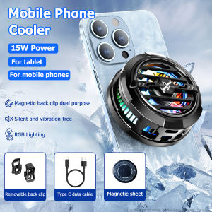 ⚡PH deliveryIn stock⚡New F27 15W high-power freezing mobile phone radiator free back clip + magnetic sheet suitable for mobile phones and tablets【Mobile phone-accessories】