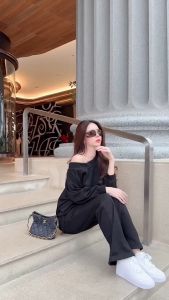 ROCCO SET: ชุดเซ็ท 2 ชิ้นขายาวแขนยาว ชุดเซ็ทผู้หญิงสาวอวบ ไปภูเขา เหนือ ชุดขึ้นเครื่อง ป้าย Sheeny