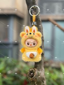 Labubu4.0 Winnie Bear Clothes Set Handmade Vinyl Doll Clothes Loubu 4 Secret Code Series Collectible Doll Outfits for 10cm Dolls
