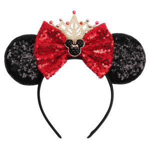 New Birthday Girls Mickey Mouse Ears Headbands for Women Party Hair Accessories Minnie Mouse DIY Sequins Bows Hairband Kids Gift