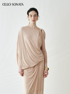 Cello Sonata | Sleeveless Asymmetrical Tencel Bead Knit Cape Top