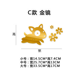 Adorable Dog Mirror 3D Wall Stickers Childrens Room Pet Shop Decorations Beauty Hospital Arrangement Waterproof Acrylic Placards