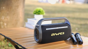 Awei KT18 120W Bluetooth Speaker Bass Original Portable Karaoke Bluetooth Speaker Wireless Microphone