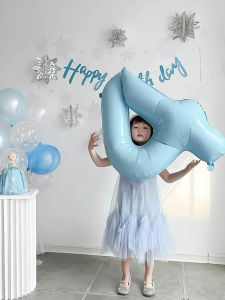 32-Inch Baby Blue Number Balloons: Outdoor & Indoor Birthday Decor