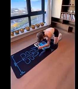 SUHGFDE เสื่อโยคะวงล้อหน้าท้อง เส้นแนะนำท่าทางทางวิทยาศาสตร์ yoga mat Abdominal wheel pad