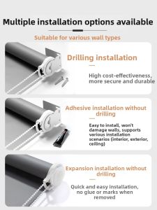 Bathroom Kitchen Toilet Roll Curtain Light Blocking Blinds Easy Installation