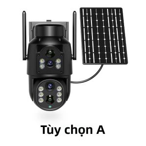 Camera Năng Lượng Mặt Trời Không Dây WONSDAR WiFi PTZ Ngoài Trời Với Tính Năng Phát Hiện PIR Giám Sát Video 4MP Điều Khiển Ứng Dụng iCsee Gắn Tường