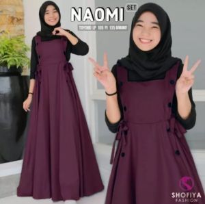 Set Overall Remaja NAOMI 10-16 Tahun Mix Inner Spandex Sudah Satu Set Inner Terpisah Terbaru 2026