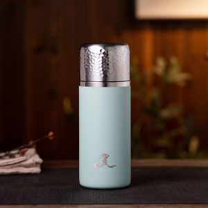 Antibacterial Ceramic Insulated Cup Gift Quality Non-coated Traditional Chinese Medicine Specialty Double-walled Tea Cup