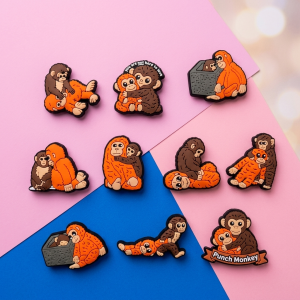 Hot Toys | 10/20pcs Punch Monkey Cartoon Series ​for Shoe Charms pvc DIY  Shoe Accessories for Classic Clog Shoe Decoration Kids Gifts