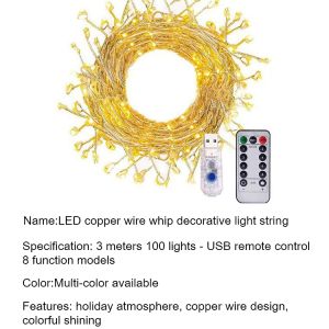LED String Lights Waterproof Wire Outdoor Indoor LED Christmas Decoration Dark Green Wire With Connector Warm White EU Plug Fairy Lights