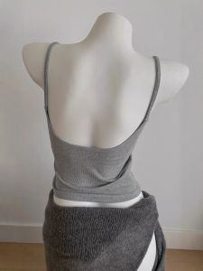 Elegant Tempting Backless Camisole with Padding