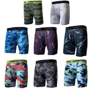 ผู้ชายฟิตเนสกางเกงขาสั้น Quick Drying Breathable Ultra-light ดูดซับความชื้น Super Elastic โพลีเอสเตอร์กางเกงกีฬาสําหรับการฝึกอบรมที่ครอบคลุม