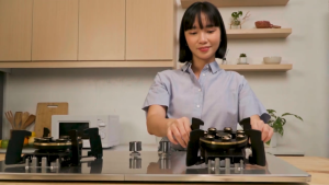 Hyundai Double Flip Burner Stainless Steel Built in Gas Stove- HG-FB001K