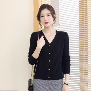 Outlets Brand Womens Clothing Clearance Special Offer Short Wool Knit Cardigan Western Style Middle-Aged Ladieswear Sweater Outwear
