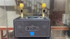 Loa Bluetooth Di Động AZPRO AZ 338 3 đường tiếng Công suất lớn Kèm 2 Micro UHF Cao Cấp Pin khỏe Chống Hú - LOA AZ 388 MÀU XANH LÁ có 6 loa trung NEW