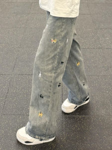 Quần Jeans Denim Ống Thẳng Rửa Mát Phong Cách Mỹ Cổ Điển Cho Nữ Mùa Xuân Hè Quần Ống Rộng Cạp Cao Ôm Dáng