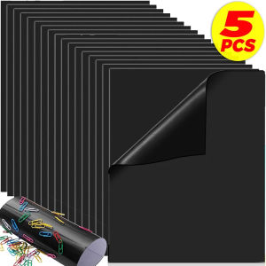 5PCS Writable Rubber Soft Magnetic Sheet Self-adhesive Flexible Magnetic Sticker for Refrigerator Photo Picture Fridge Magnet Storage