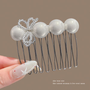 NING ZHOU | Pearl Bow High Top Crown Half-Updo Hair Clip