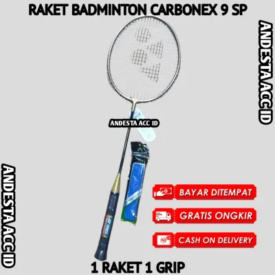 ( FREE 2 GRIP & 2 KOK ) 2 RAKET CARBONEX 9 SP BULU TANGKIS ANAK- RAKET BADMINTON ANAK - RAKET PEMULA- RAKET