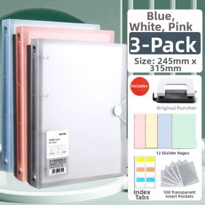 deli | Four-hole A4 Binder with Punch Tool