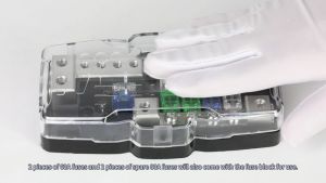Audio ANL Fuse Holder Power Distribution Block Fuse Box 2 Input 4 Output Fuses Block For Car Boat RV Power Splitting