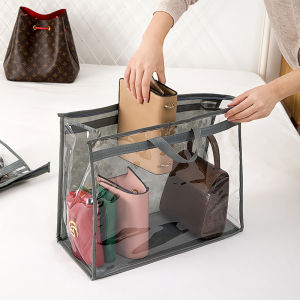 PVC Clear Dust-proof Moisture Handbag Dust Cover Waterproof Storage Bag Organizer Bag Handbag Dust Cover with Zipper