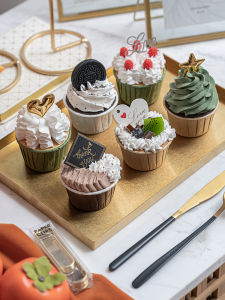 Emulational Cake Model Fake Cream Paper Cup Cake Ins Food Photography Props Show Window Decoration Dessert Table Decoration