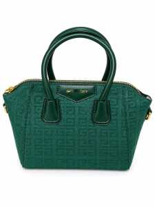 NEW Women’s Green Structured Handbag – Elegant Jacquard Tote Bag with Top Zip