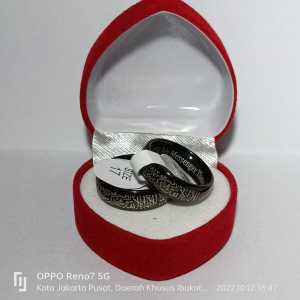 Cincin Couple islami Tauhid Lafadz Syahadat Allah Muhammad