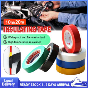 Premium PVC Tape Vinyl Insulation Tape for Electric Electrical Wiring Wire Wrap Tape Heat Isolation Adhesive Cloth Harness Tape Electrical Tape Car Cable Tape Balut Wayar Lampu 16mm 18mm Flame retardant