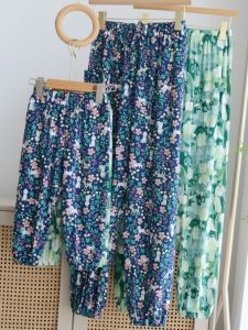 Stylish Childrens Summer Cotton Silk Cool Air Conditioning Pants Mosquito Repellent Casual Long Pants for Boys And Girls