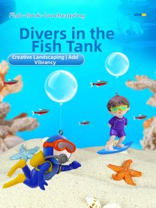 CHONGXIAOSHUAI | Creative Floating Blue Diver Decorative Accessories