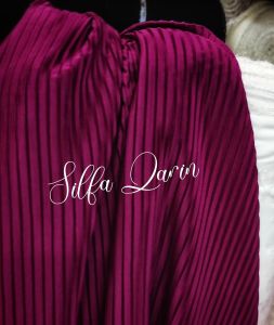 Kain Bahan Satin Plisket Premium / Bahan Plisket Satin Silk  (Harga 05 Meter)