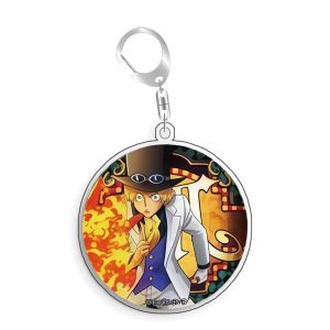 Bandai | Keychain OP OPTCG Vinsmoke Ichiji Rob Lucci Backpack Pendant Anime Game Fans Gift Recycled Acrylic Decoration Rare Card Toy