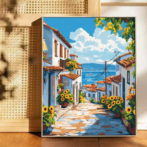 Seaside Town Jigsaw Puzzle 500/1000/1200/2000PCS Paper Puzzle Coastal Landscape Relaxing Game Home Decor Gift