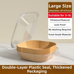 PAITUO | Non-Stick Square Baking Paper for Air Fryer