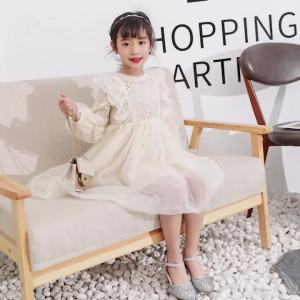 2272024   New Arrival Girls Sequins High Heels Childrens Single-Layer Shoes Primary School Students Catwalk Performance Performance Dress Silver Shoes