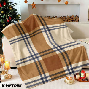 Beast Kingdom | Vintage Brown Blue Winter Summer Flannel Blanket Throw Fleece Soft Fuzzy Plush Cozy Fleece Blankets for Sofa Ideal Gifts