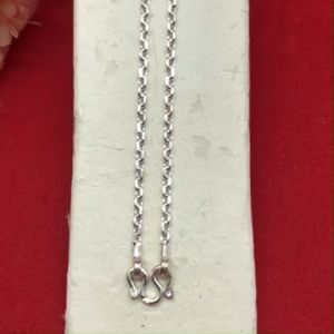 สร้อยคอเงินลายโซ่ คตกิต ตะขอตัวเอ็ม ความยาว 24 นิ้ว งานชุบ ดีไซน์สวย สร้อยเงิน แฟชั่น ใช้ได้ทุกโอกาส พร้อมส่ง