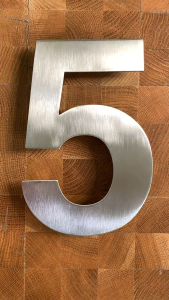 15/20cm Stainless Steel House Number Outdoor 6/8 inch Silver Apartment Door Number Metal Address Sign #0-9 With Screws