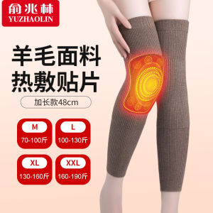 Wool Self-Heating Kneelet Cover Female Joint Heattech Old Cold Legs Men Elderly Thicken and Lengthen Autumn and Winter Leg Gaurd Set