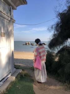 Nabi Retro Floral Half Skirt Womens Large Hem Korean Version Draped Elastic Waist Pleated High Waist A-Line Midi Skirt