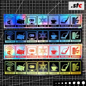 Set Stiker Fasilitas Mobil Hologram & Stiker Variasi Tahan Air