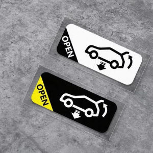 สติกเกอร์ติดรถยนต์แบบเปิดฝากระโปรงท้ายอัตโนมัติ สติกเกอร์เตือนสำหรับรถยนต์ไฟฟ้า กันน้ำ อุปกรณ์ตกแต่งรถยนต์