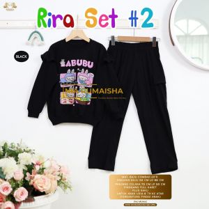 NEW SET RIRA #1 #2 BY NIA RUMAISHA // BAHAN KATUN COMBAD // OOTD ANAK MOTIF LABUBU