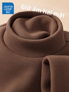 Jeanswest | Imitation Velor Under Shirt High Collar Fitting Plus Size